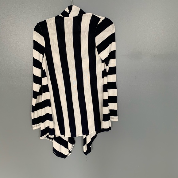 Chris And Carol Striped Cardigan Navy White Small - Picture 3 of 3